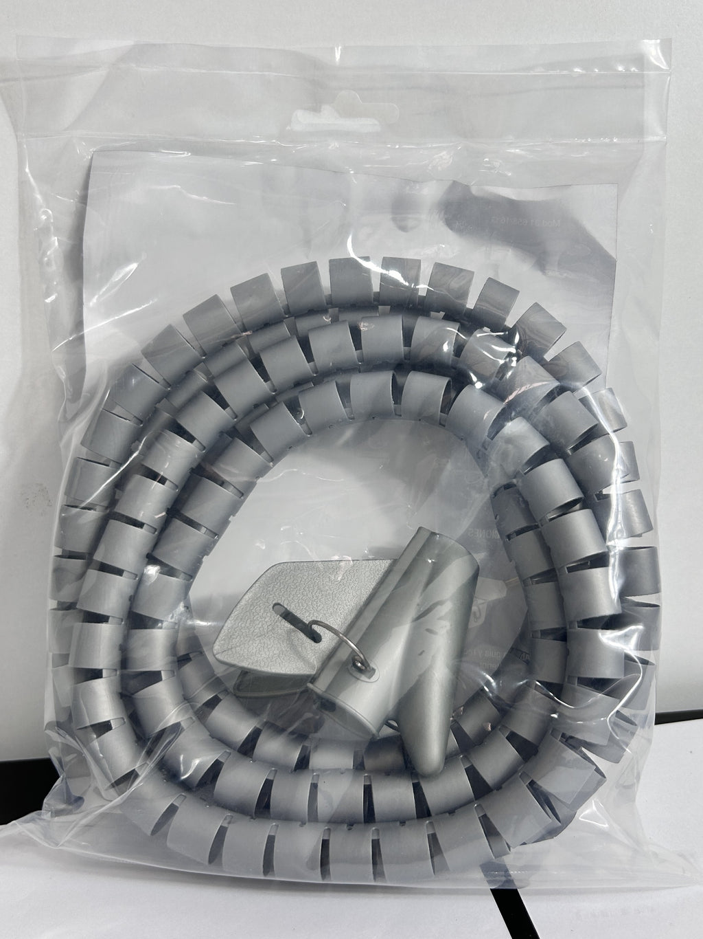 Organizador de Cables 2 m x 16 mm Gris para Instalaciones y Gestión de Cables