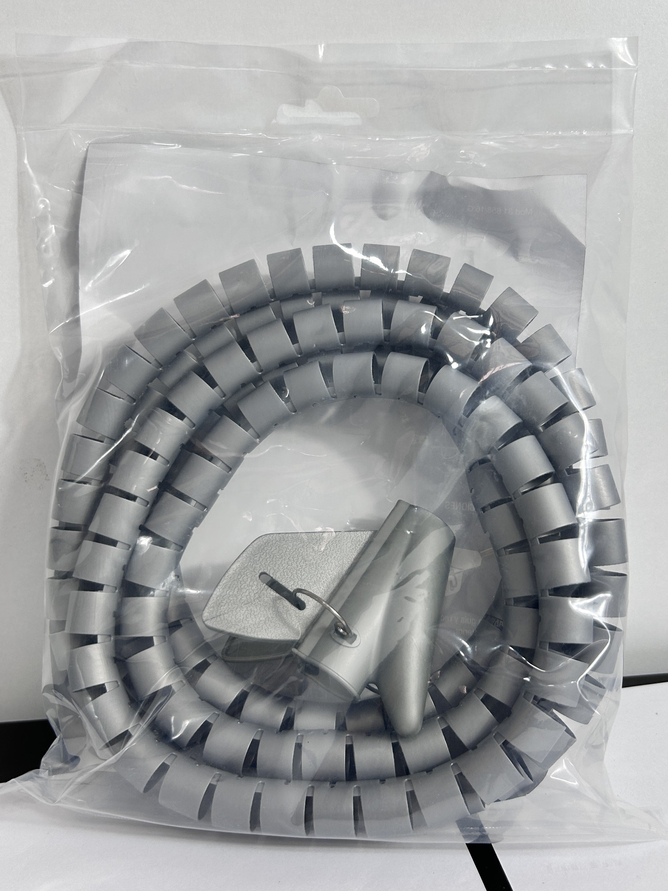 Organizador de Cables 2 m x 16 mm Gris para Instalaciones y Gestión de Cables
