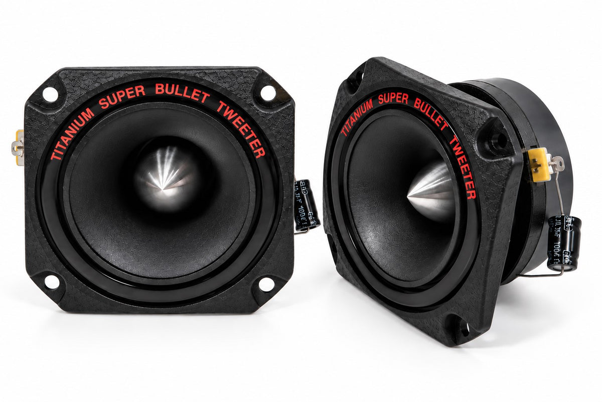 Altavoces Tweeter Bala Titanio 190W RMS | 380W Máx | 2 Unidades | 4-8 Ω