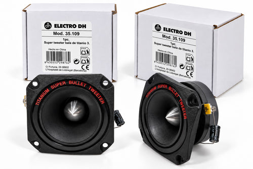 Altavoces Tweeter Bala Titanio 190W RMS | 380W Máx | 2 Unidades | 4-8 Ω