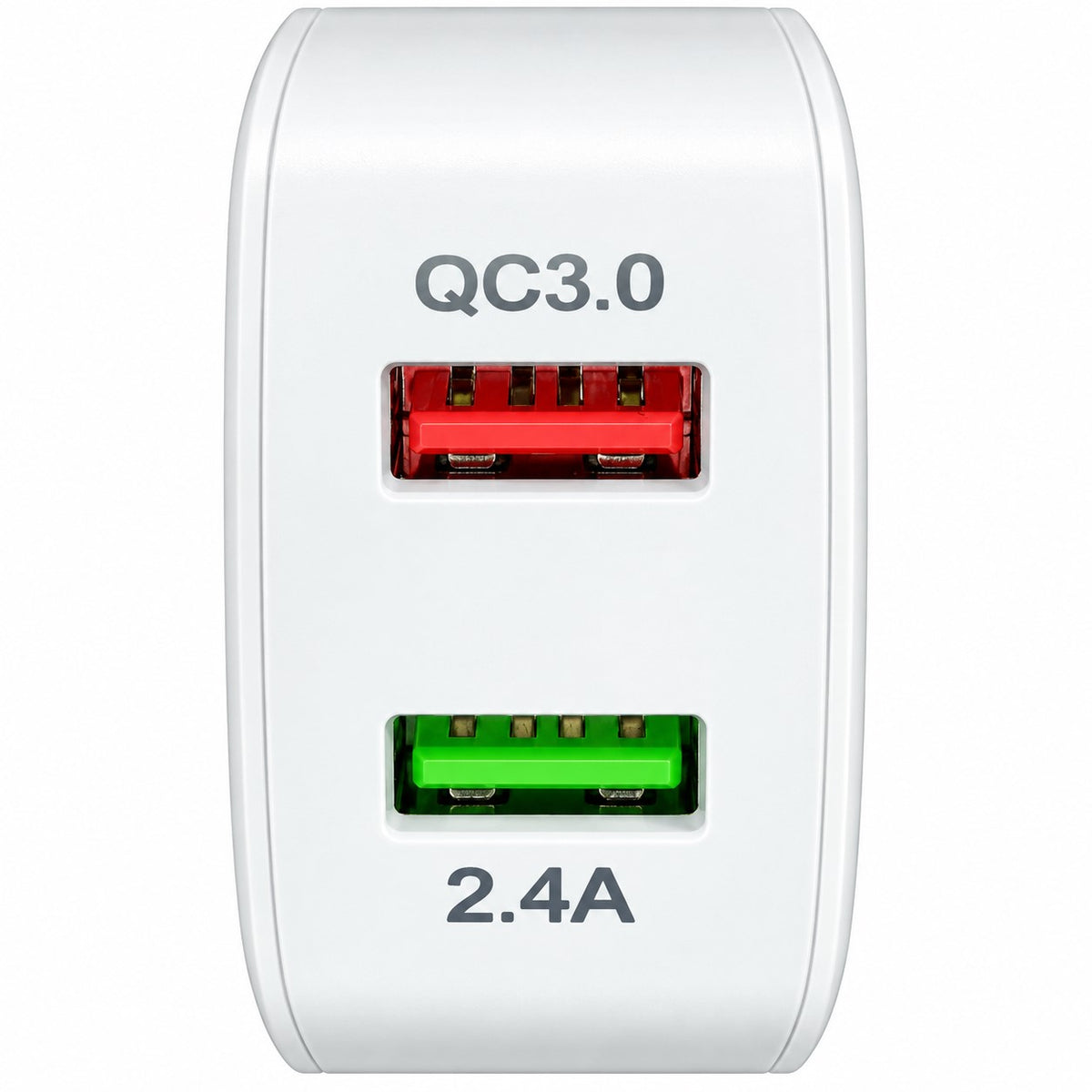 Cargador Doble USB QC3.0 30W Carga Rápida para Red Blanco | Quick Charge 3.0
