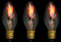 Bombilla Vela efecto llama 1,5w E14, 3 unidades
