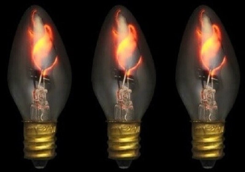 Bombilla Vela efecto llama 1,5w E14, 3 unidades