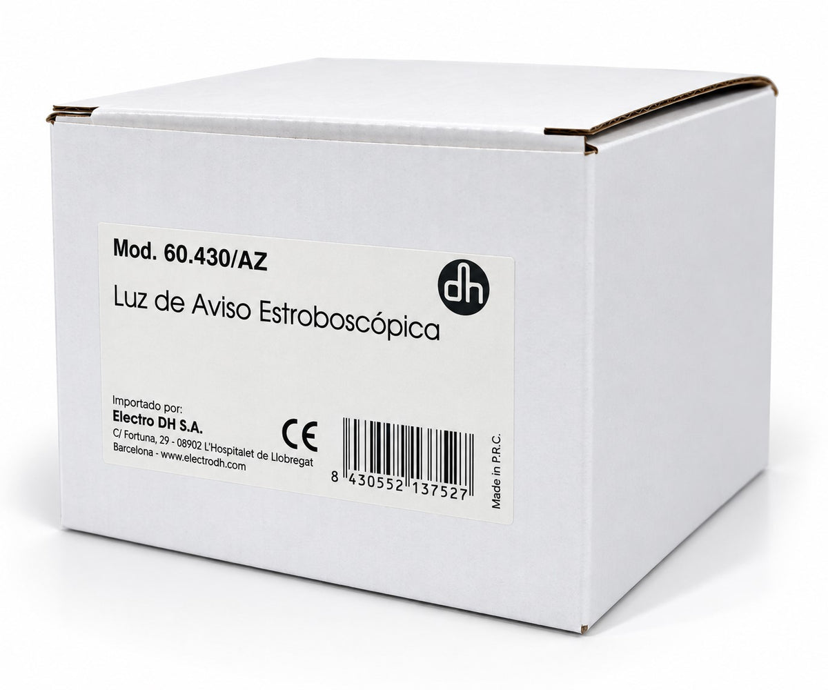 Luz de Aviso Estroboscópica Azul 12–36V | Base Magnética | IP65 | Conector Mechero