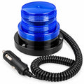 Luz de Aviso Estroboscópica Azul 12–36V | Base Magnética | IP65 | Conector Mechero