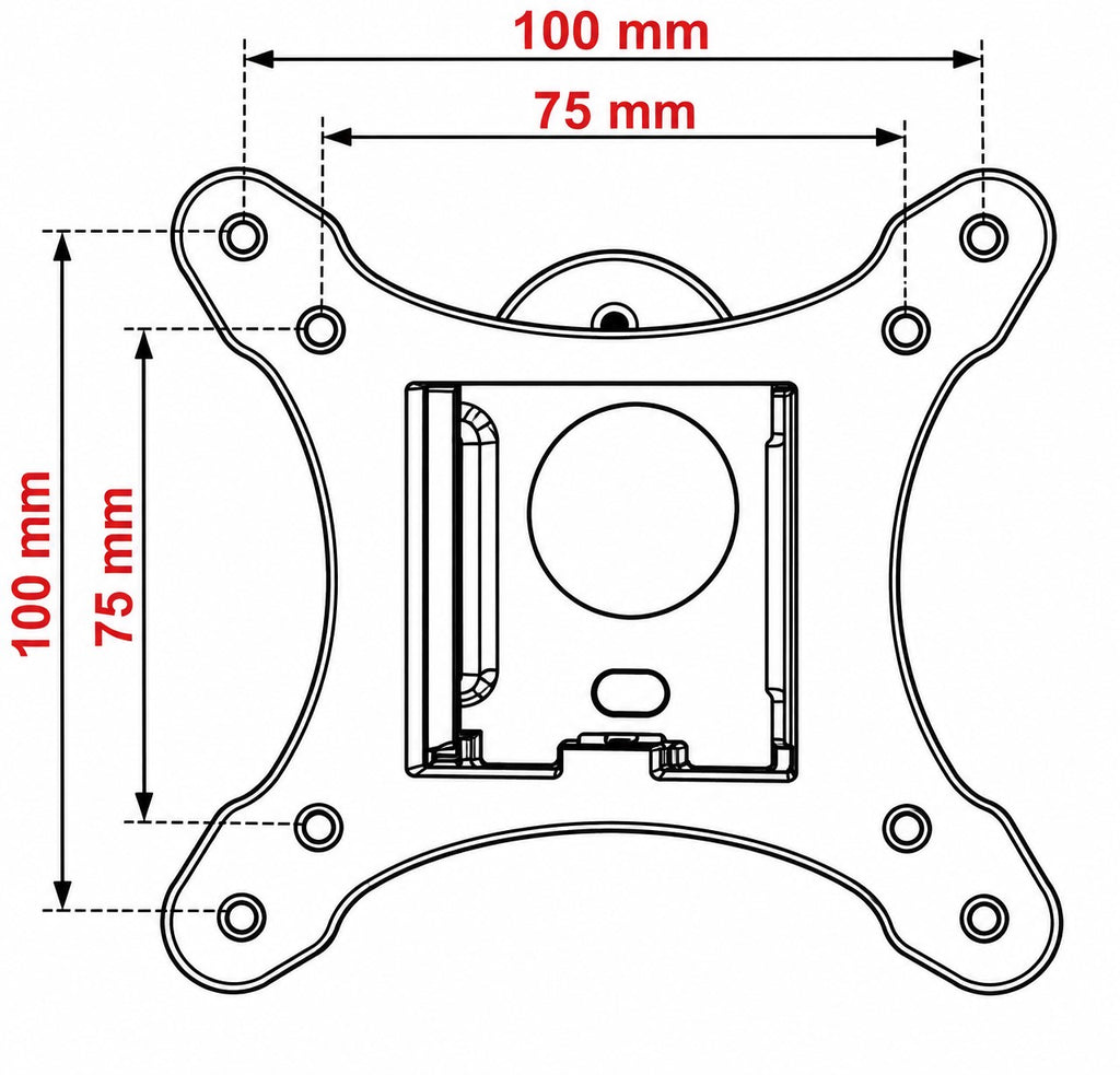 Soporte TV Fijo de 13" a 27" | VESA 75x75 y 100x100 | Acero Resistente | Hasta 25 kg