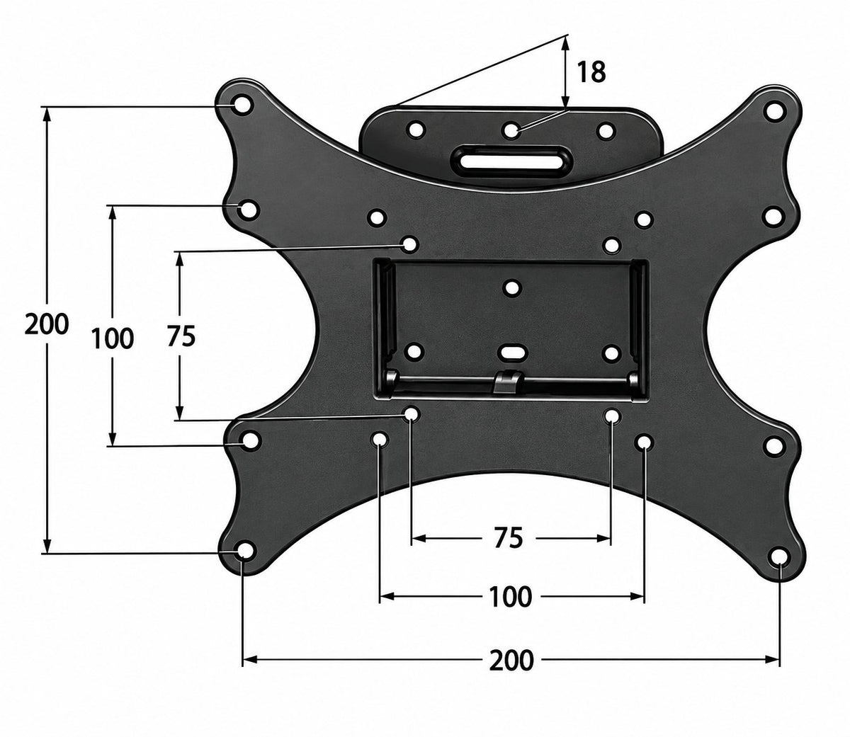 Soporte TV Fijo de Pared 13" a 37" | Acero Resistente | VESA 200×200, 35 kg y Diseño Ultraplano