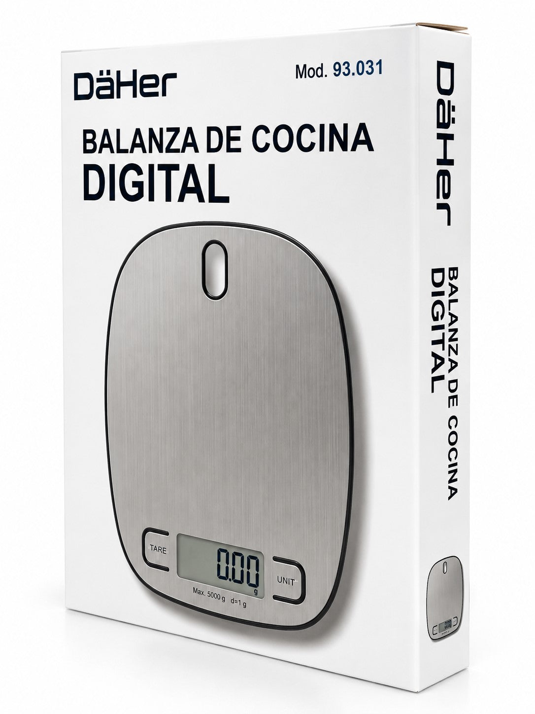 Balanza Digital de Cocina 5 kg | Acero Inoxidable | Precisión 1 g | Función Tara