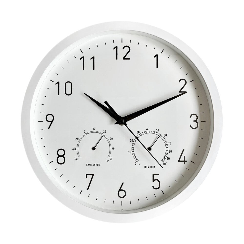Reloj pared 31 cm, redondo, mide temperatura y humedad interior