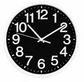 Reloj de Pared Redondo Ø25 cm | Negro | Segundero Silencioso | Números Grandes