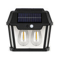 Aplique Solar led, 2 bombillas, alta luminosidad, sensor movimiento