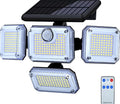 Aplique solar Led 4 focos, 8W, 650 lumens, 6500k, luz blanca
