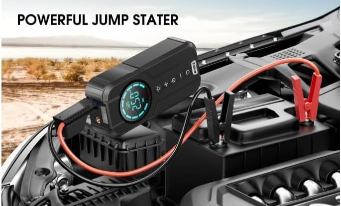 Arrancador bateria 12V, inflador neumaticos, power bank
