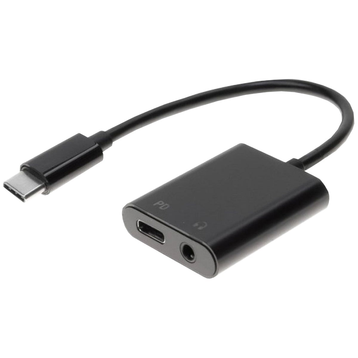 Adaptador USB-C Macho a USB-C Hembra con Jack 3,5 mm | Carga y Audio Simultáneo