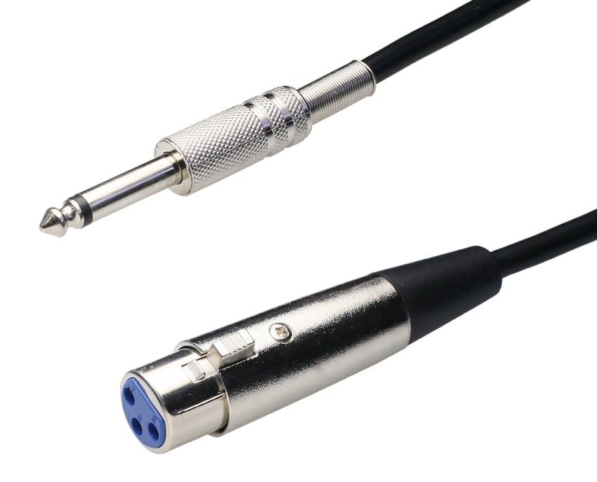 Conexion 5M, H-XLR a 6,3mm, monoaural, 5 metros