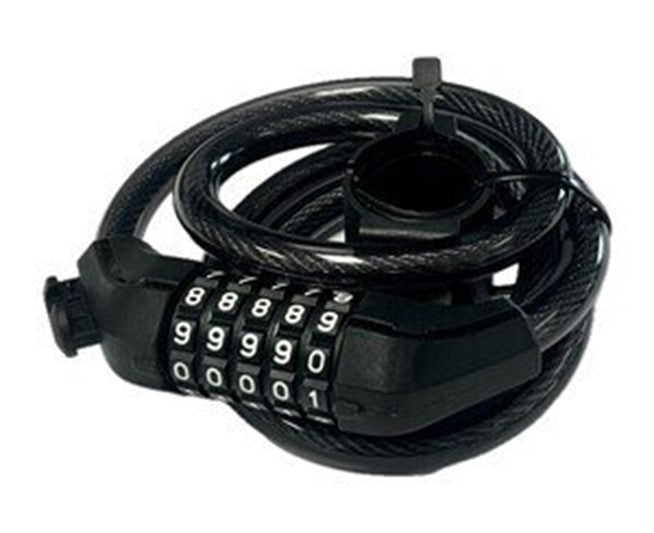 Cadena Ø12 mm, antirrobo, combinacion 5 digitos, 120 cm