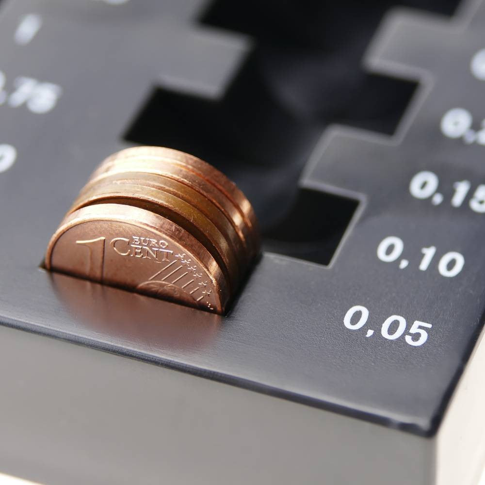 Clasificador de Monedas Euro | Organizador 7 Valores | ABS Negro