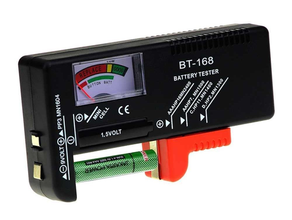 Comprobador pilas y baterias 1,5 a 9V, analogico