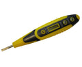 Comprobador de voltaje 12-230V, pantalla LCD, funciona con pilas