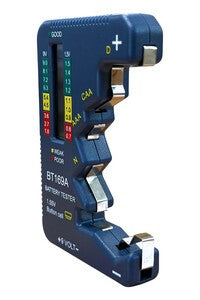Comprobador Digital Universal de Pilas | Pantalla LCD | Medidor de Voltaje para AAA, AA, C, D, N, Botón y 9V