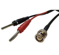Cable electrónica 2 bananas a BNC RG58, 1 metro