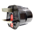 Convertidor clavija enchufe UK a Hembra SHUCKO -Europea, Uso temporal, 250V 13A,  3250W máx.