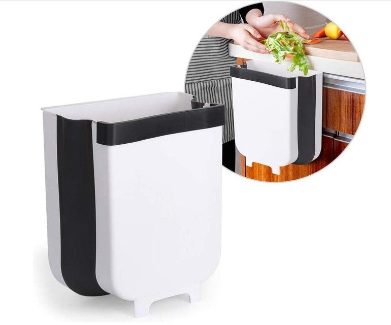Cubo basura plegable con soporte cocina