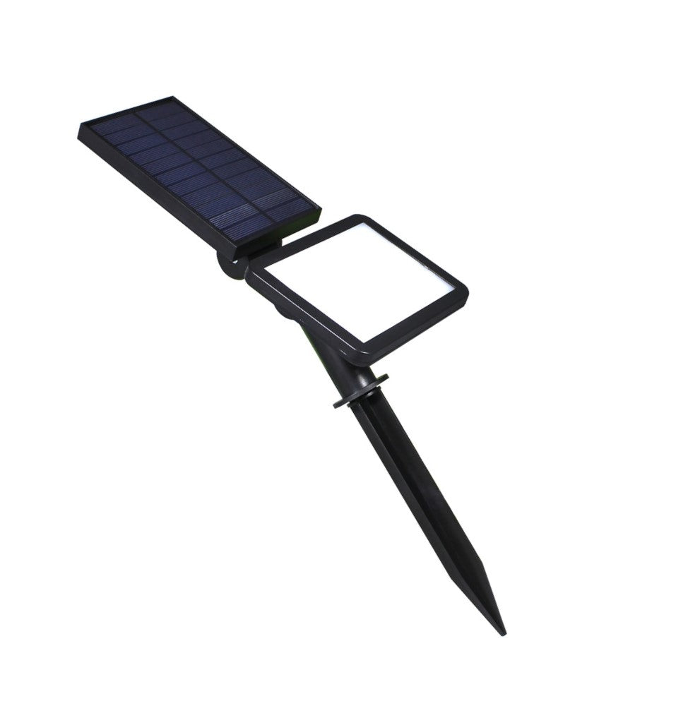 Estaca Solar, 8W, recargable, sensor crepuscular