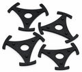 Adaptador Centrador para Discos de Vinilo 45 RPM | Pack 4 Unidades | Color Negro