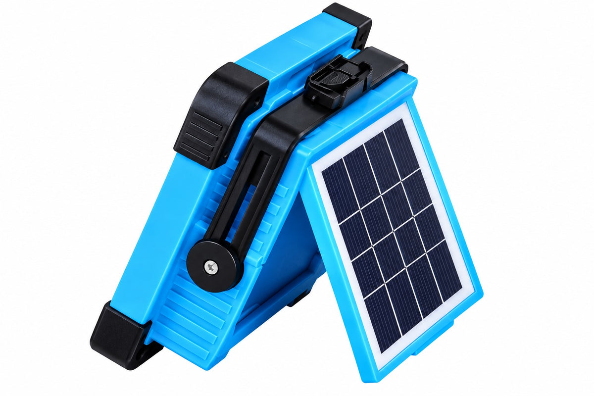 Foco Solar LED Portátil 100W | 4 Paneles LED | IP66 | Batería Recargable
