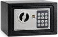 Caja Fuerte Electrónica T-17 8L | Teclado Digital + Llaves | Anclaje a Pared o Suelo