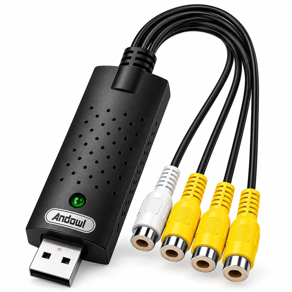 Capturadora de Video USB 2.0 | 4 Canales RCA | Digitalizacion y Grabacion en PC