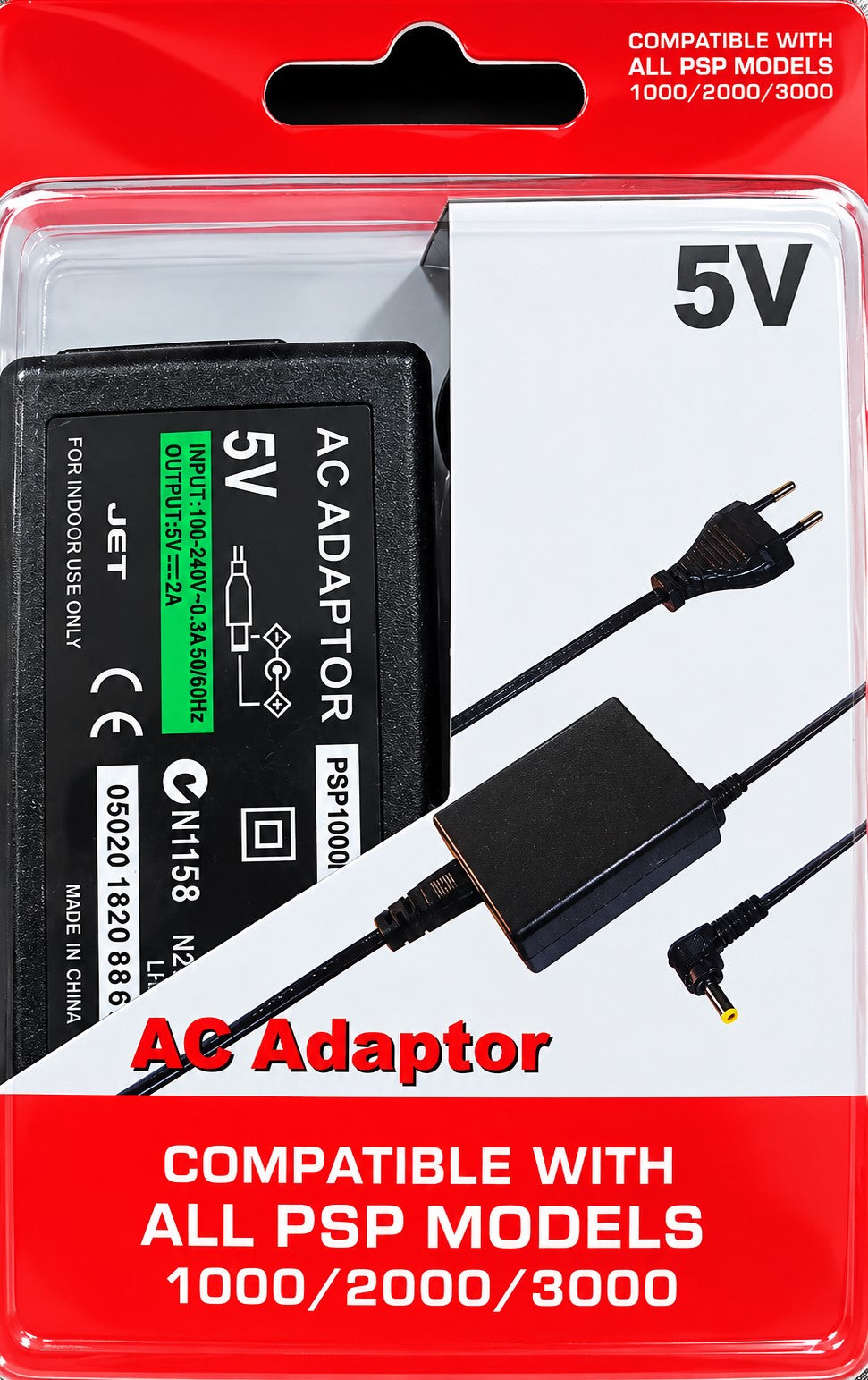 Cargador para PSP 1000/2000/3000 | Adaptador de Corriente 5V 2A 10W | Cable de Alimentación Incluido