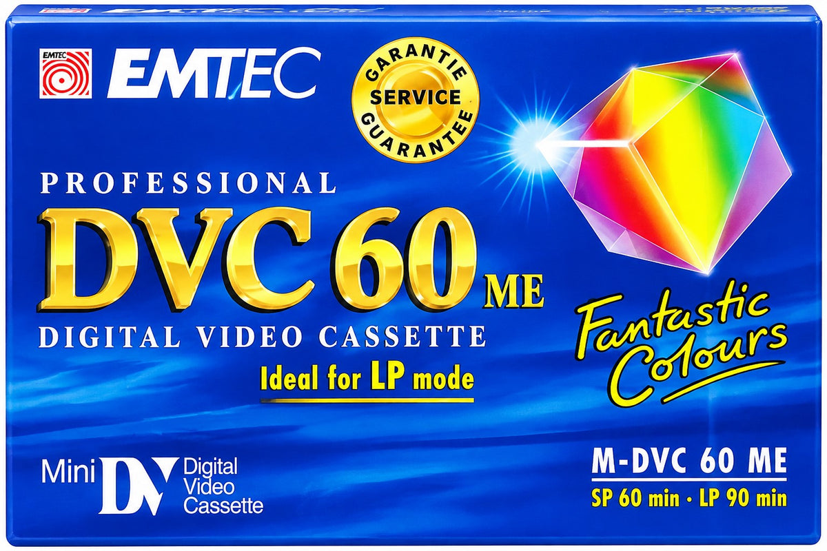 Cinta MiniDV EMTEC Professional DVC 60 ME – 60 Minutos SP / 90 Minutos LP
