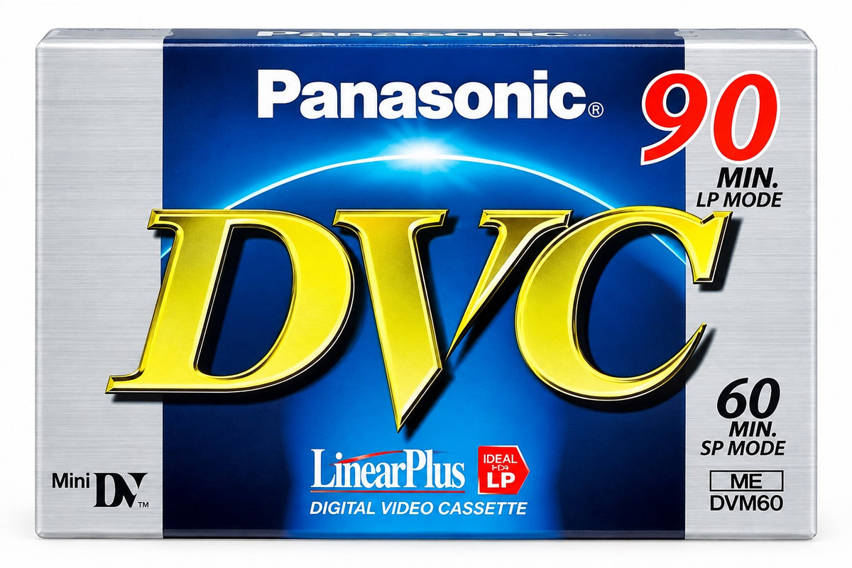 Cinta MiniDV Panasonic DVM60 – 60 Minutos SP / 90 Minutos LP | Cassette de Vídeo Digital