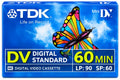 Cinta MiniDV TDK Digital Standard – 60 Minutos SP / 90 Minutos LP | DVC