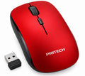 Ratón Óptico Inalámbrico USB Rojo | 2,4 GHz