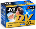 Pack 2 Cintas MiniDV JVC DVM60 – 60 Minutos SP por Cinta | Digital Video Cassette