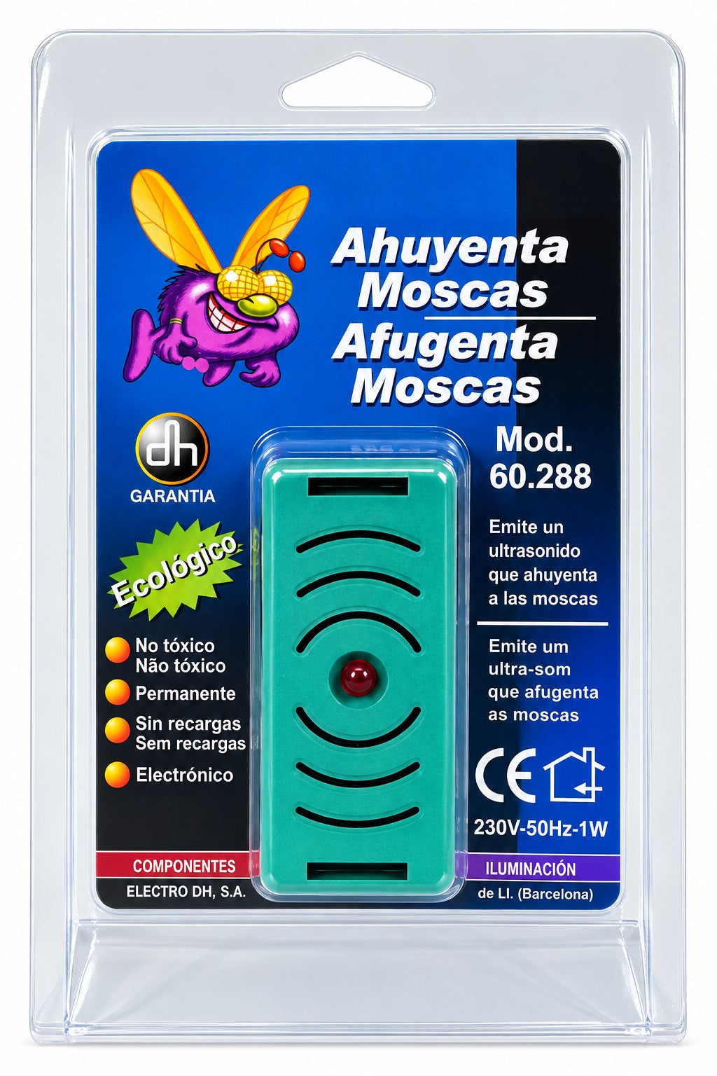 Ahuyentador Electrónico de Moscas por Ultrasonidos 30 m² 230V