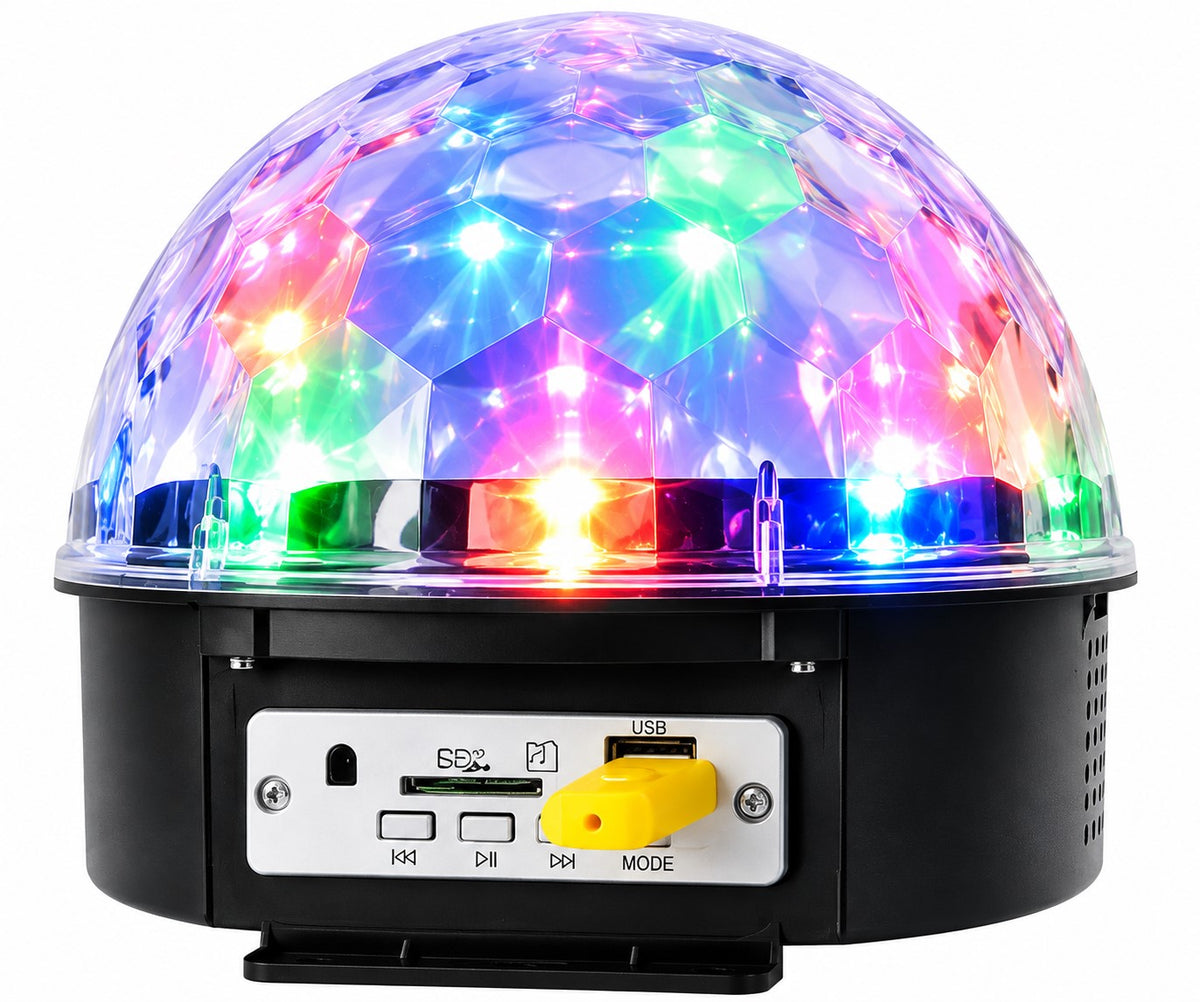 Bola de Luces LED Disco Multicolor | Control por Sonido y DMX | Efecto Fiesta