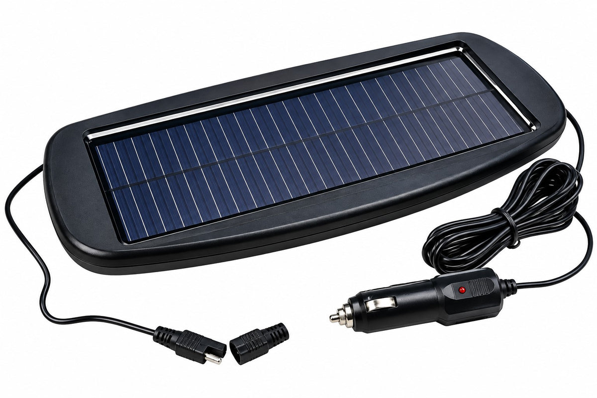 Cargador Solar de Batería 12V para Coche | Panel Solar con Conector de Mechero | AUTO WAY