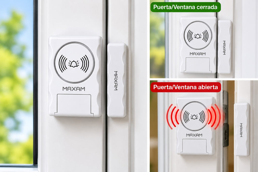 Alarma para Puerta y Ventana MAXAM ML-1001 | 105dB | Sensor Magnético