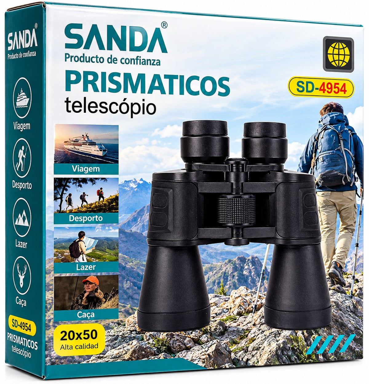 Prismáticos 20x50 Impermeables – Gran Aumento | Lentes Multicapa y Enfoque Central