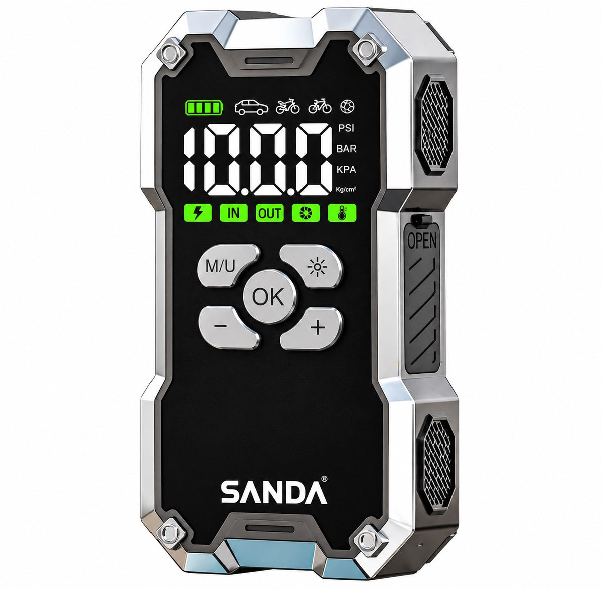 Arrancador de Batería para Coche 12V con Compresor 150 PSI | Bateria Externa Power Bank y Luz de Emergencia