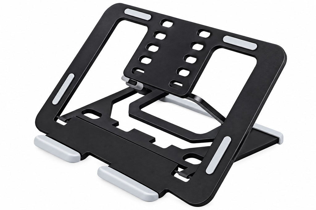 Soporte para Portátil y Tablet | Plegable con 5 Alturas Ajustables | Diseño Ergonómico y Ventilado