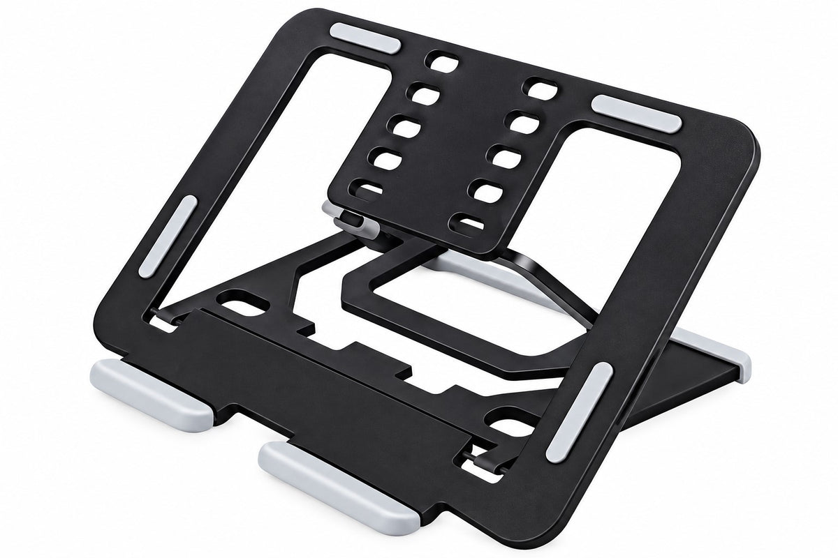 Soporte para Portátil y Tablet | Plegable con 5 Alturas Ajustables | Diseño Ergonómico y Ventilado