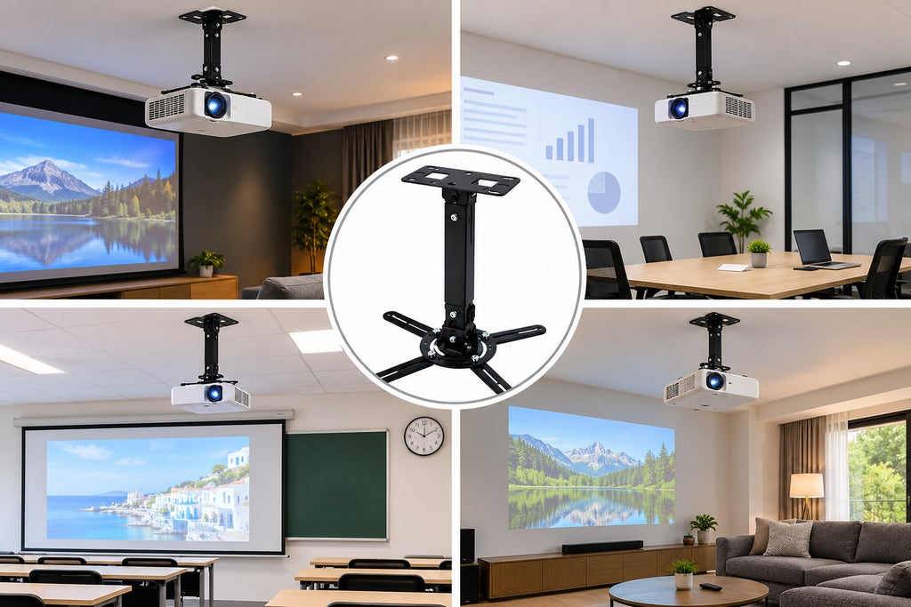 Soporte de Techo para Proyector | Extensible 38-62 cm | Hasta 8 kg