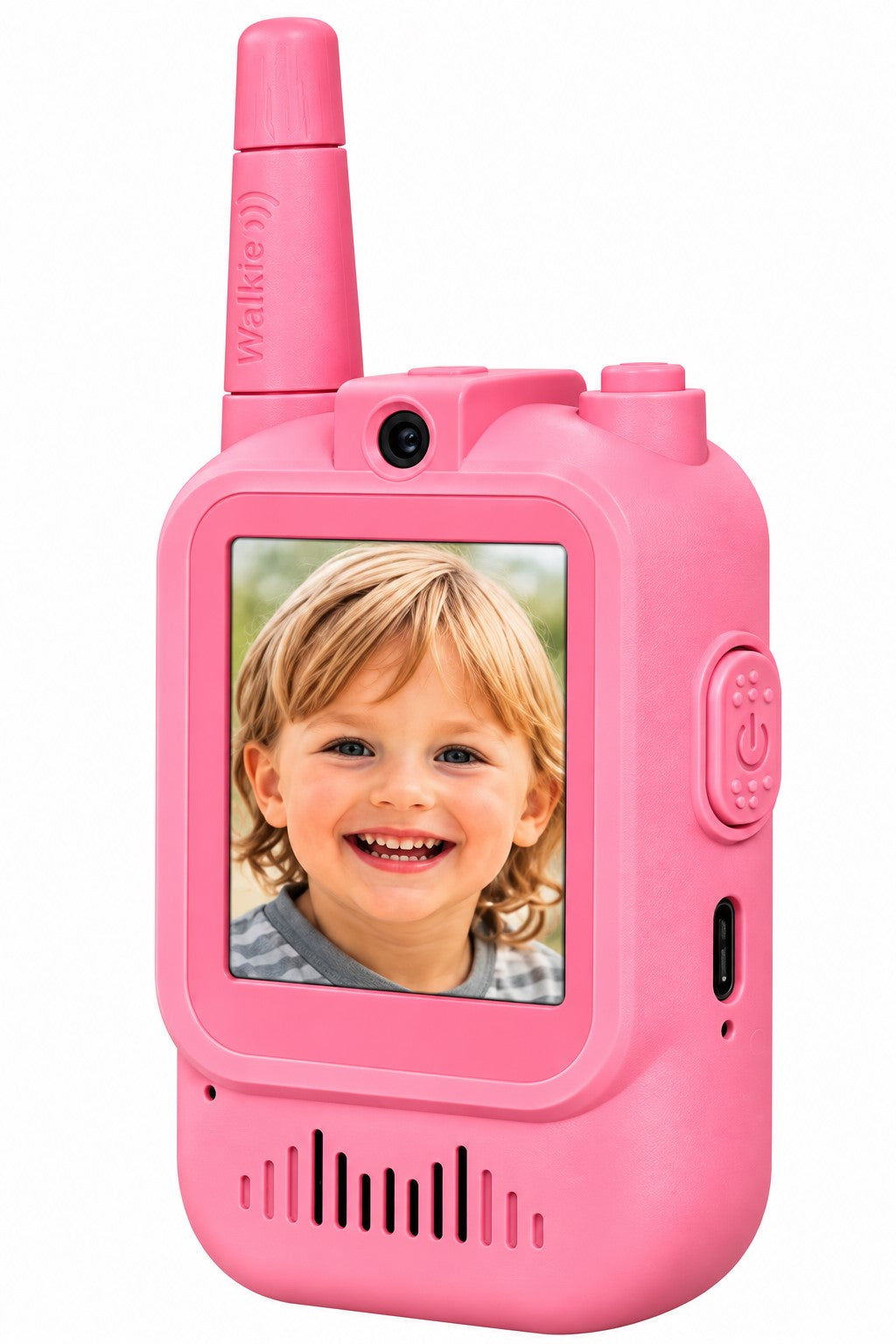 Walkie Talkie Infantil SANDA con Cámara | Pantalla 2” | Videocomunicación | Recargable USB-C