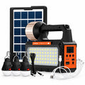 Kit Lámpara Solar Multifunción SD-6070 con Radio, Altavoz y 3 Bombillas LED | Emergencias y Apagones