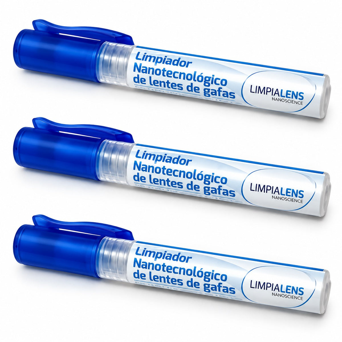 Limpia Lens | Limpiador Nanotecnológico para Cristal, Gafas y Pantallas | Pack 3 × 7 ml